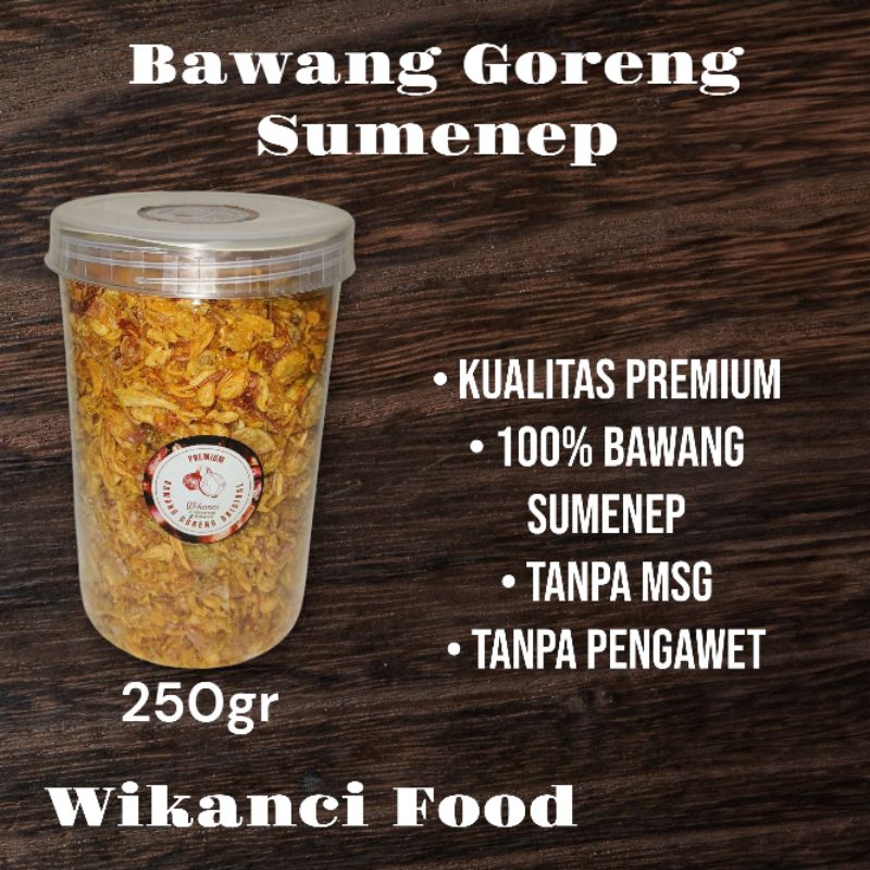 

Bawang Goreng Sumenep 250gr Renyah 100% bawang tanpa tepung