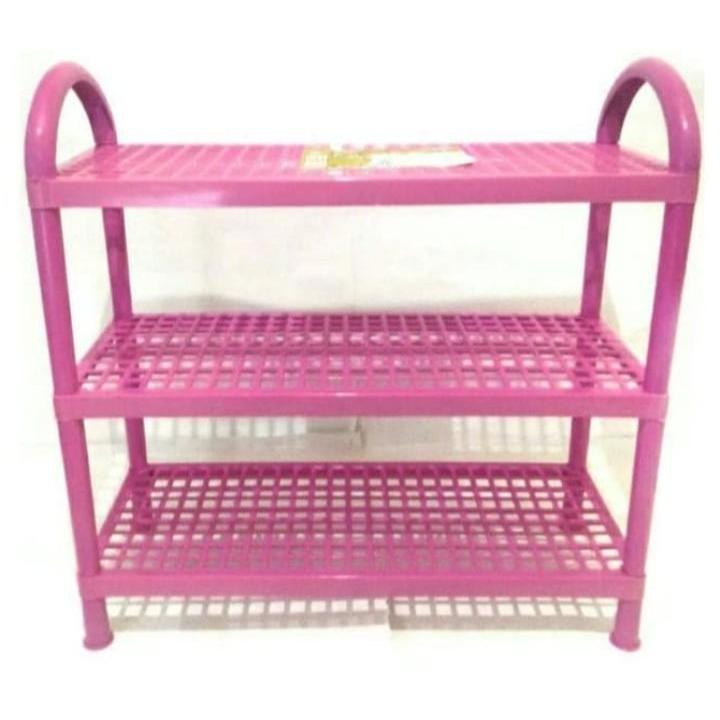 Rak Sepatu Susun 3 / Rak Sepatu Plastik 3 Susun / Rak Sepatu Rakit Plastik 3 / 4 / 5 Susun