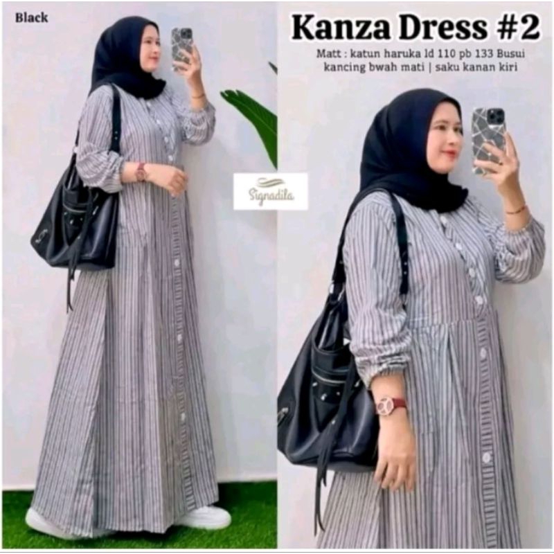 Kanza Dress #2 Gamis Katun Premium Terbaru