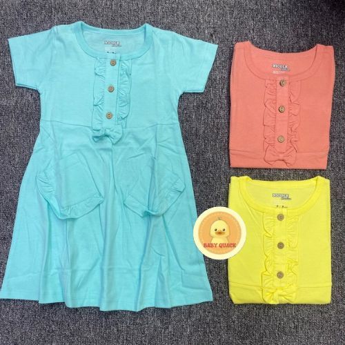 Makassar 3 Pcs Dress/Terusan Nicole DNP012 Tangan Pendek Premium / Pakaian Anak (ISI 3)