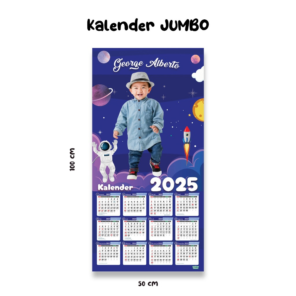 

Kalender Dingding 2025 Custom Nama + Foto Desain Moderan Elegan