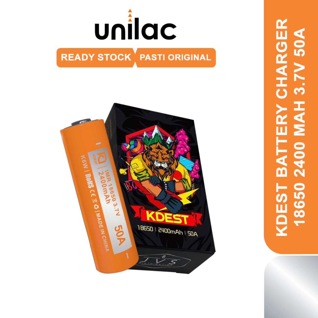 KDEST Baterai 18650 2400 mAh - KDEST Battery 2400mAh | Batre Batrai