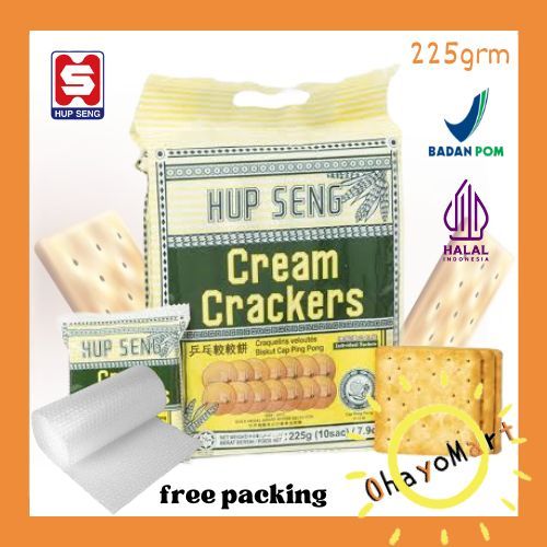 

HUP SENG CREAM CRACKERS SACHETS / HUPSENG SACHETS ASIN 225GRM