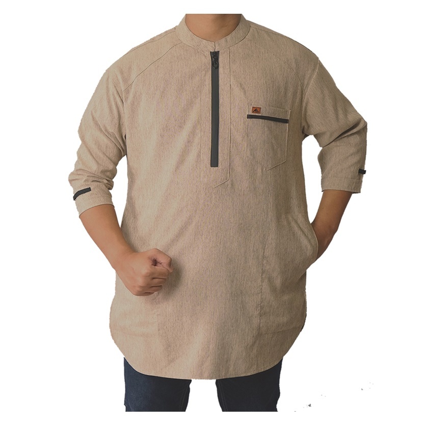 Koko Pria Kurta AZLINA Modern Baju Muslim Pria Lengan 3/4 Terbaru 2024
