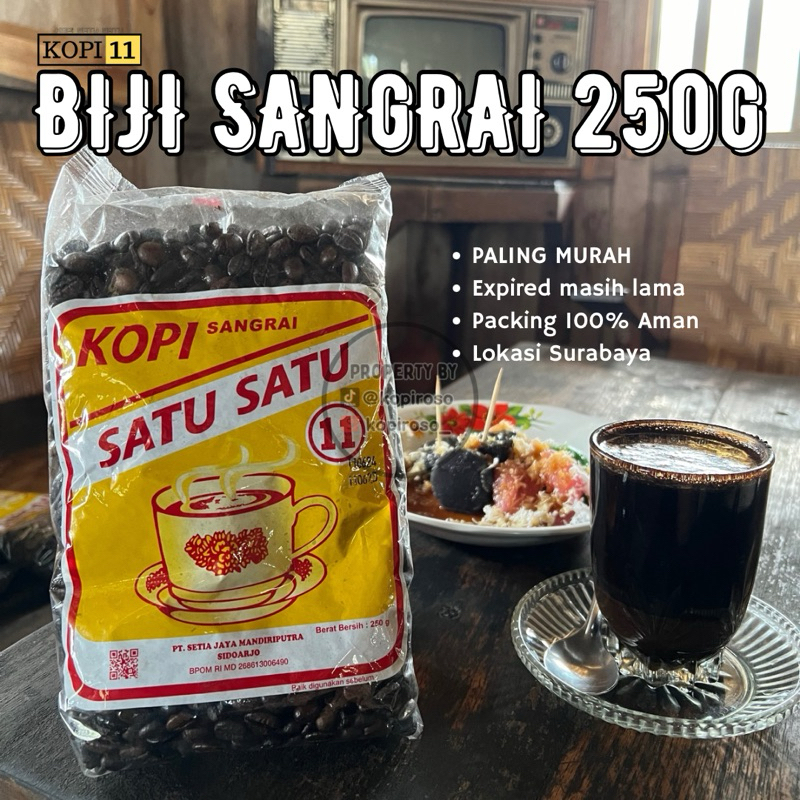 

Kopi Sangrai 250g Kopi 11 Kopi Sangrai Satu Satu 100% Kopi Murni Kopi Satu Satu Kopi Satusatu