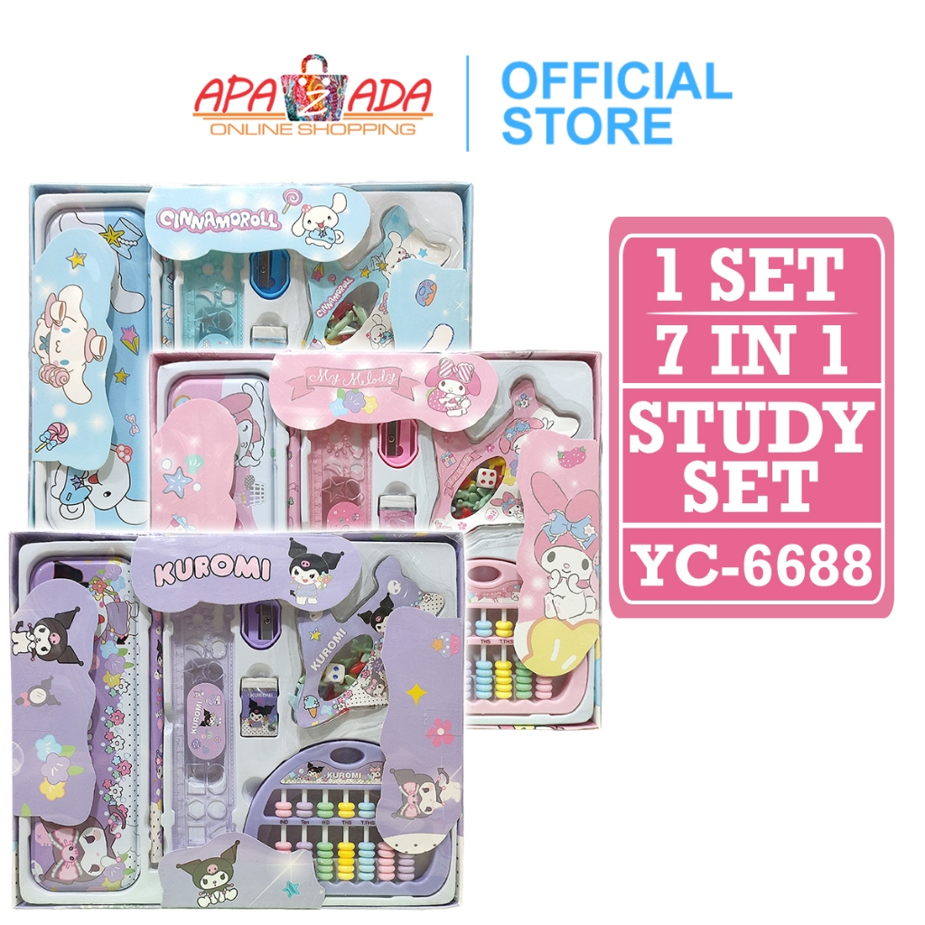 

Apazada - Paket Alat Tulis Set 7 in 1 Karakter Sanrio / Stationery Set Untuk Hadiah Anak Sekolah