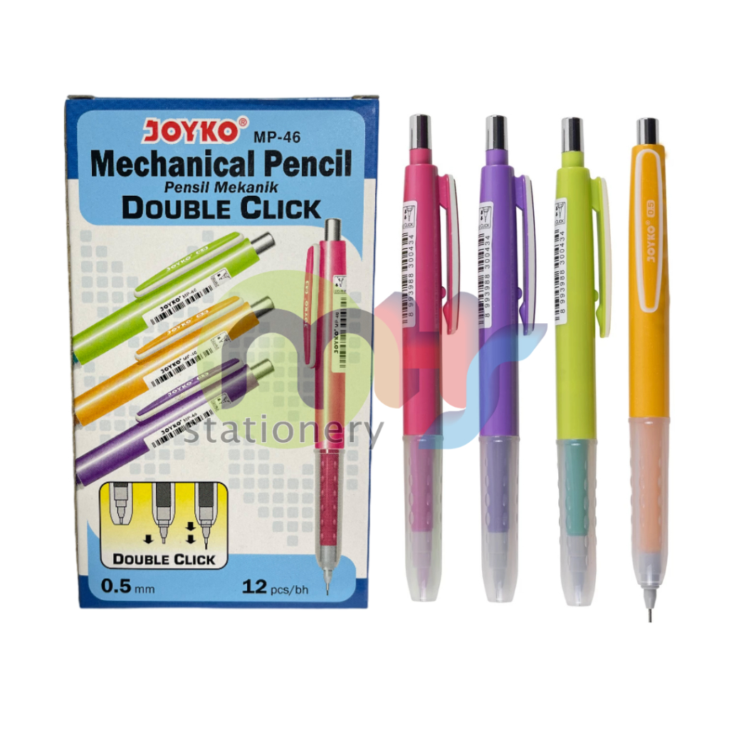 

Mechanical Pencil Pensil Mekanik Joyko MP-46 Double Click 0.5mm 1Box 12Pcs