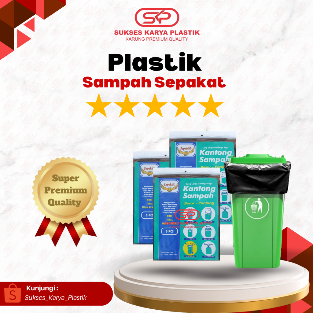 KANTONG PLASTIK SAMPAH 90 x 120 CM SEPAKAT, PLASTIK HD SAMPAH 90 x 120, KANTONG SAMPAH 90x120 CM