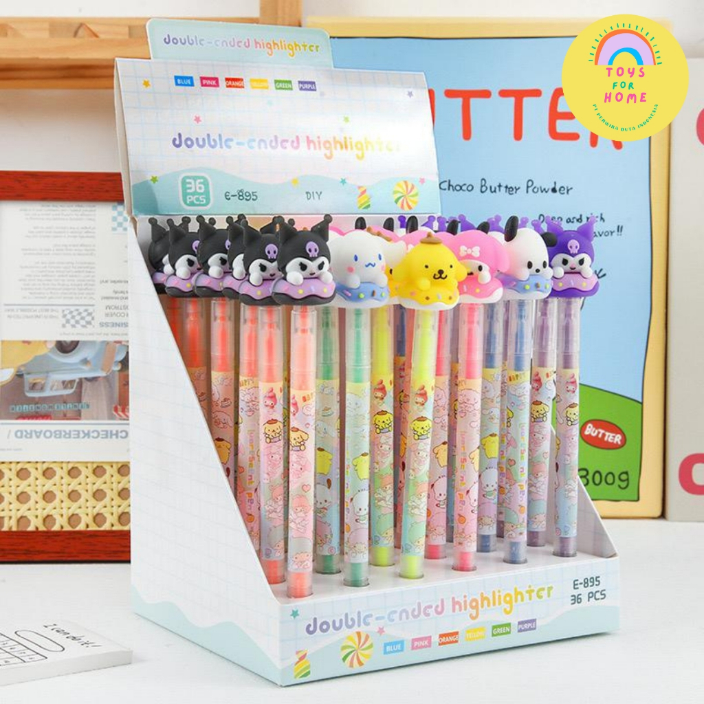 

Fluorescent Pen / Spidol Warna 2in1 Karakter TOYSFORHOME