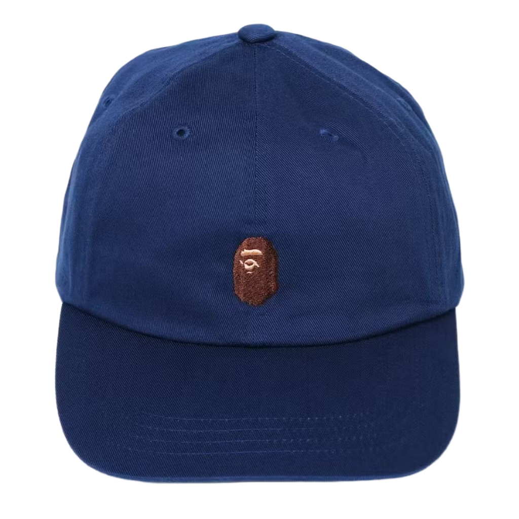 Bape Head Logo Panel Navy Cap / Topi Branded Original