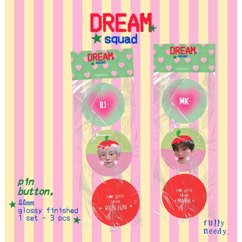 nct dream pin button package