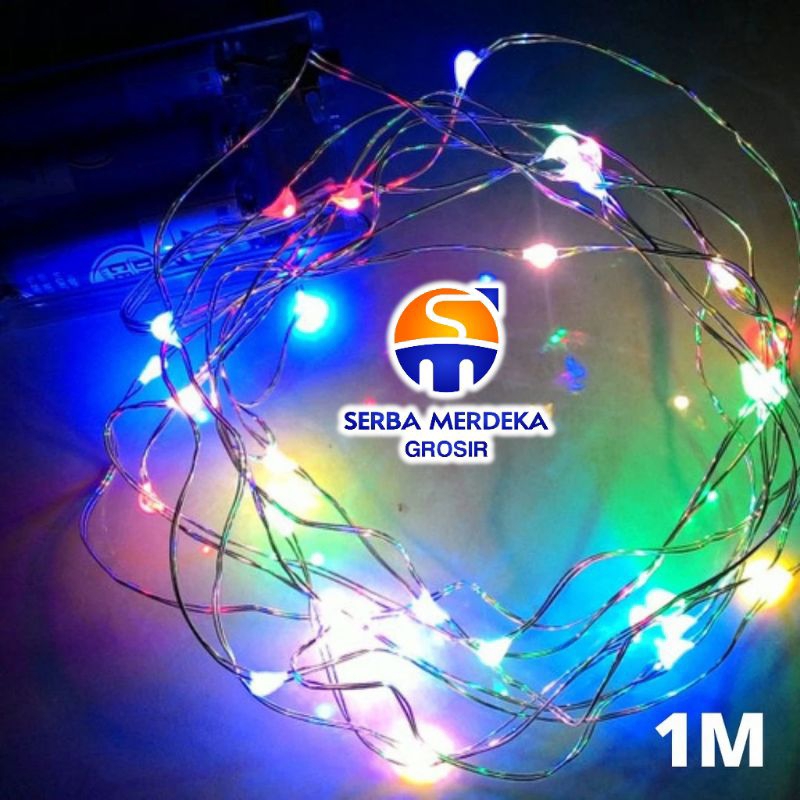Lampu kawat LED RAINBOW lampu tumbler kawat mini lampu hias rainbow 1 meter
