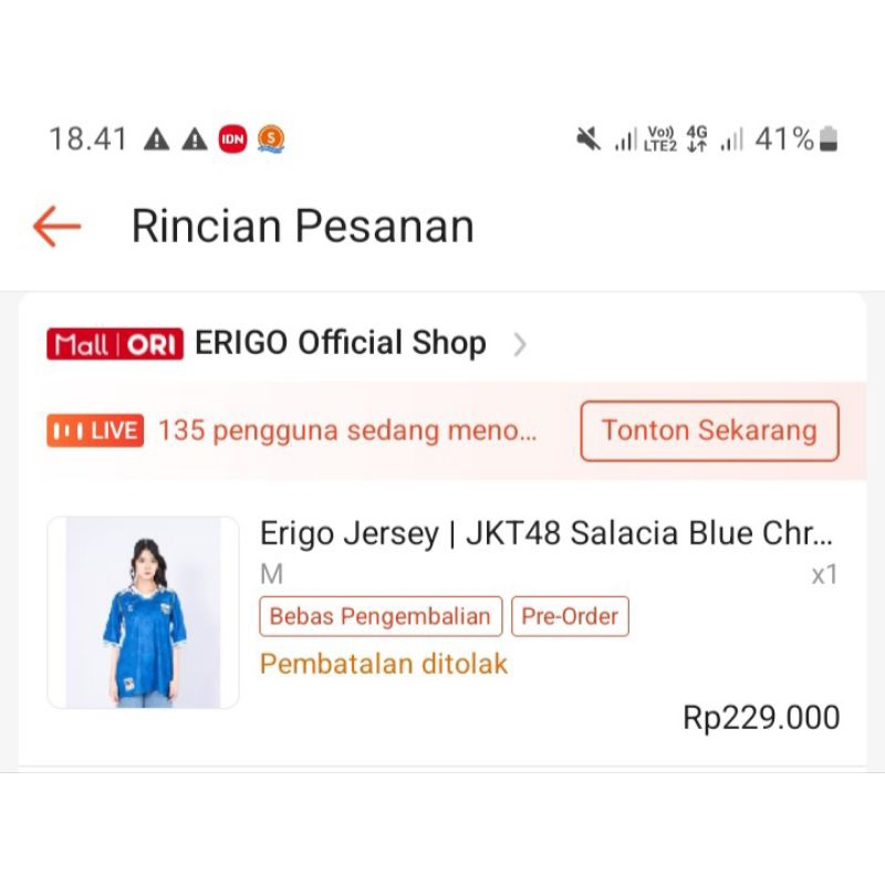 Jersey Christy JKT48 x ERIGO