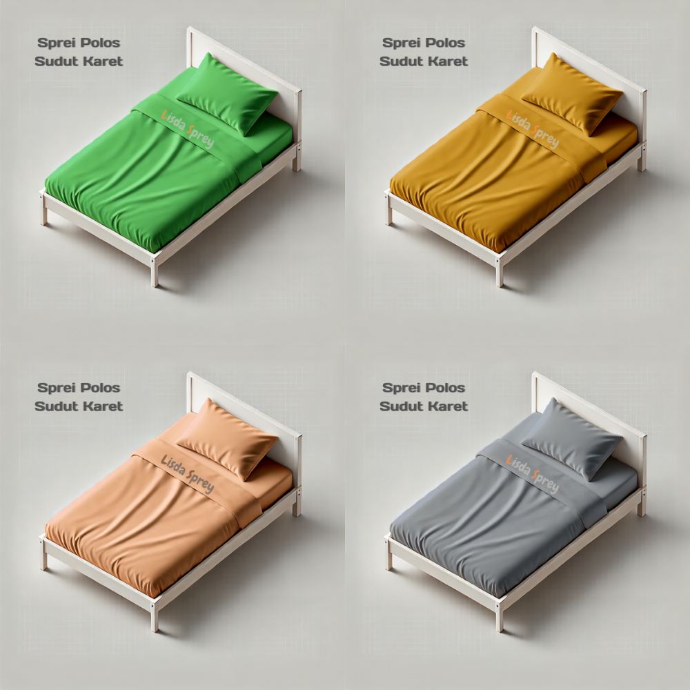 Sprei Polos Ukuran 90x200x15 90x200x20 No 4