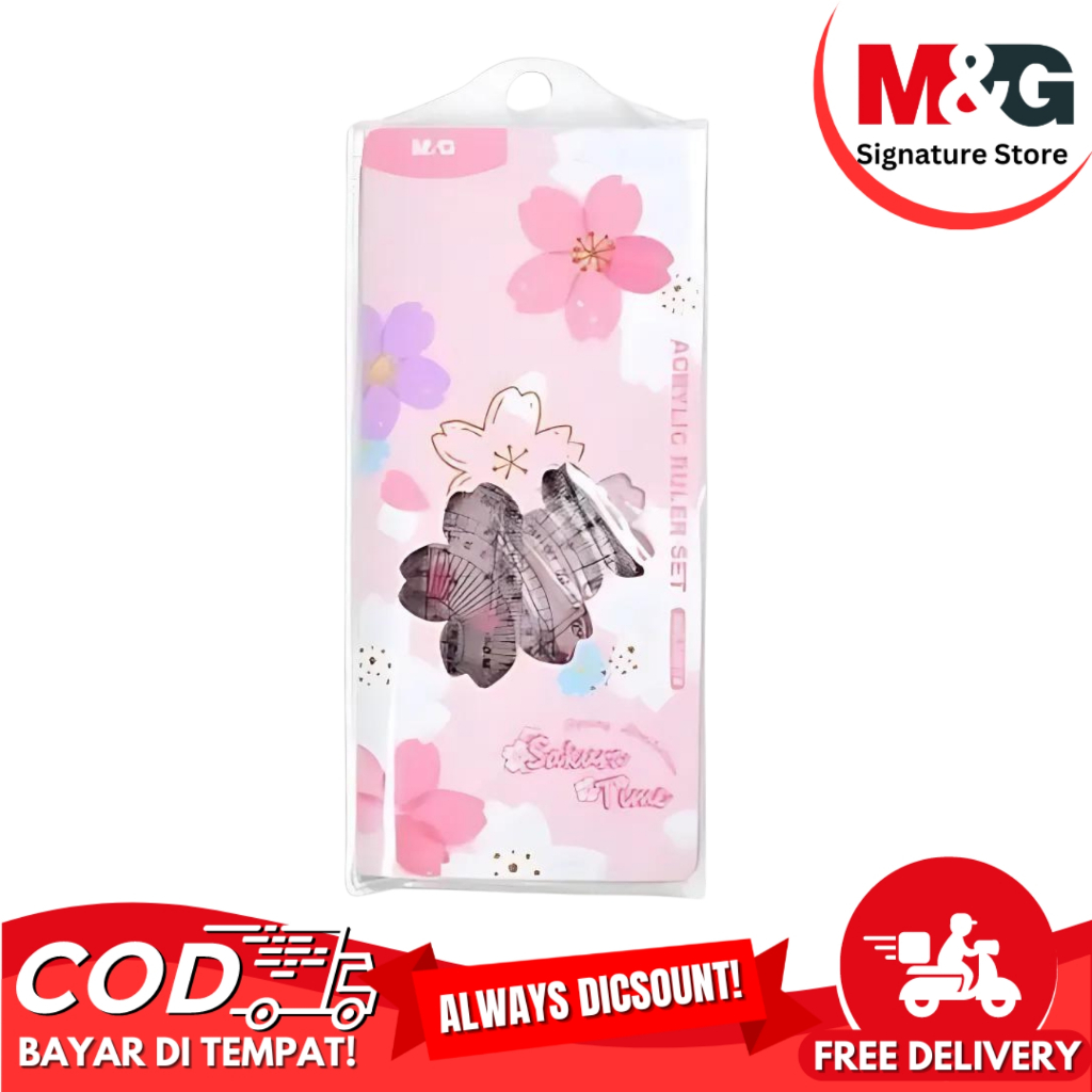 

Penggaris Set M&G Sakura Time Acrylic Ruler Set Matematika Isi 4 Tema Sakura Time #ARL960Y4
