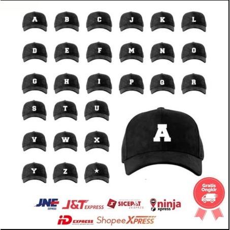 Topi Baseball cap Abjad Huruf Teks Alphabet A B C D E F G H I J K L M N O P Q R S T U V W X Y Z BINT