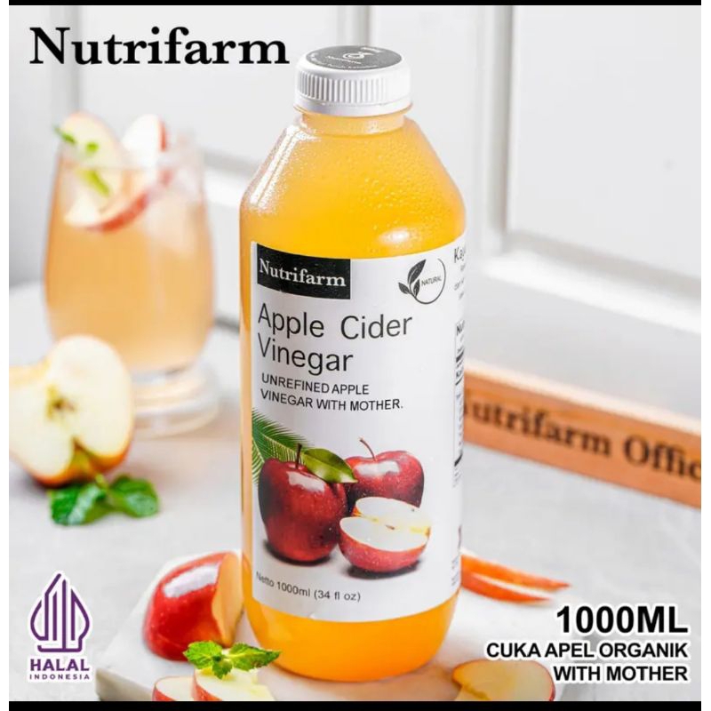 

CUKA APEL 1000 ML !! CUKA APEL ORGANIK WITH MOTHER