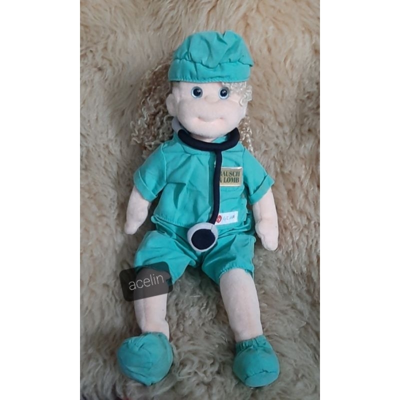 BONEKA TY BEANIE KIDS SCRUB GEAR DOCTOR NURSE BUZZ -+37cm