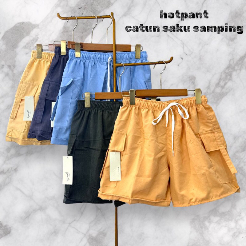 Celana hotpants cargo | celana cargo wanita | celana pendek wanita
