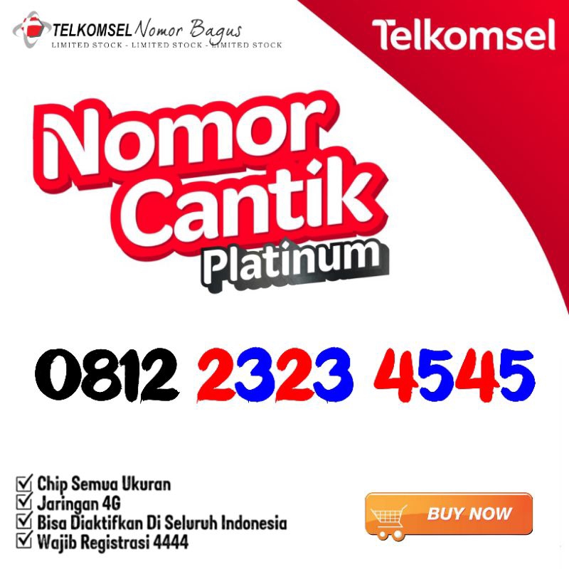 Nomor Cantik Simpati 2323 4545