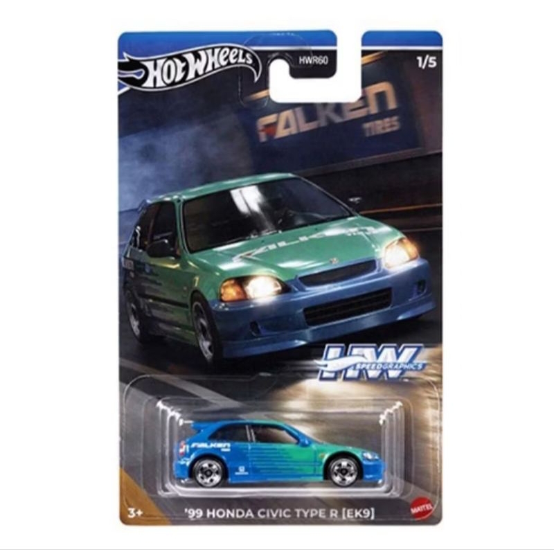 Hot Wheels Honda Civic ek9 falken