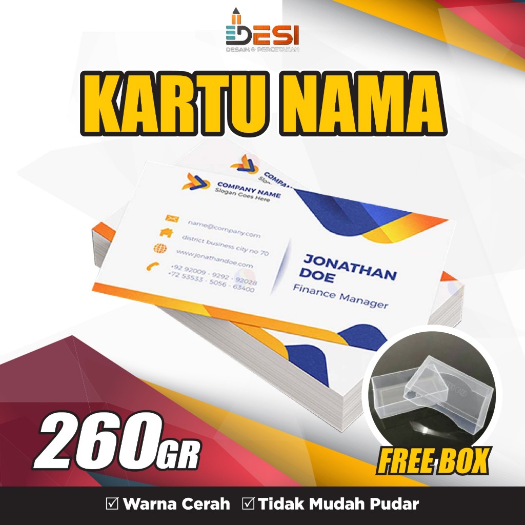 

KARTU NAMA CUSTOM FULL COLOUR - HIGH PRINT RESOLUSI