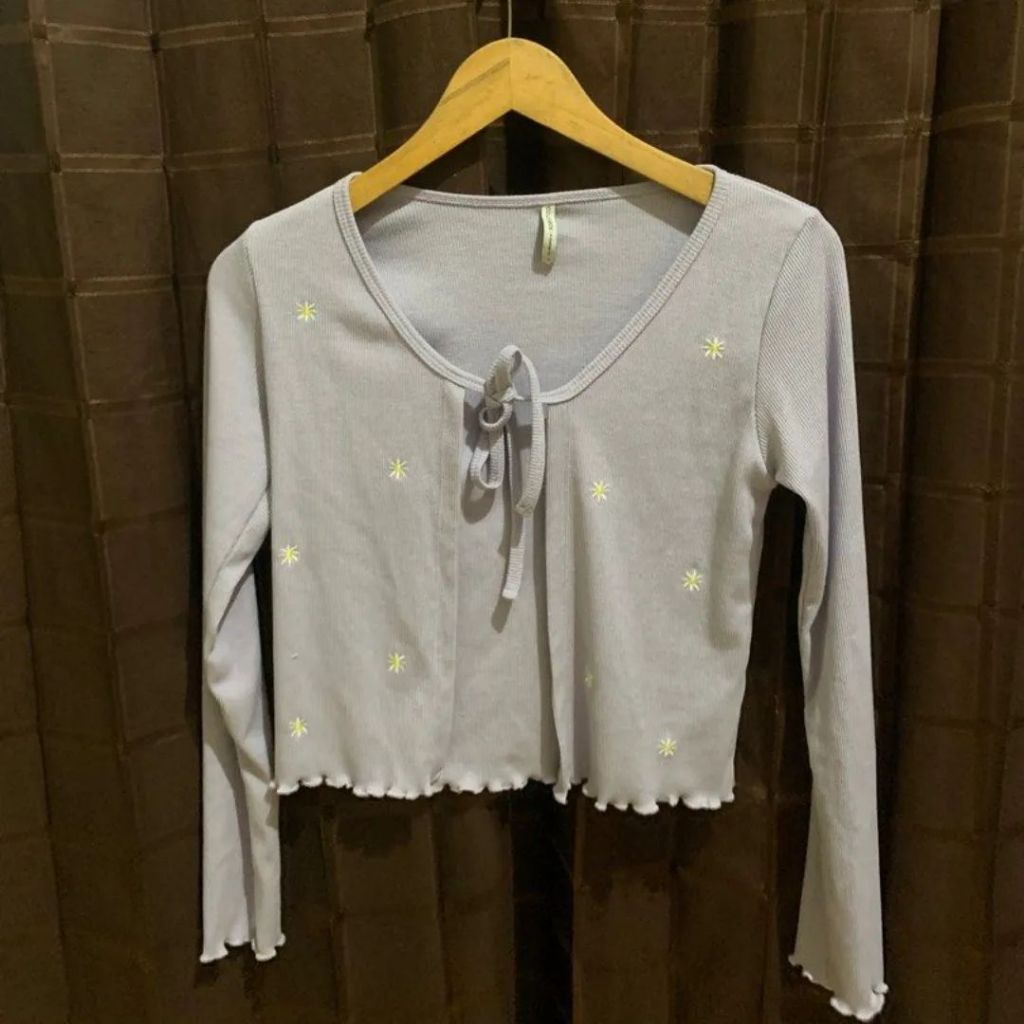 Cardigan crop colorbox preloved bekas