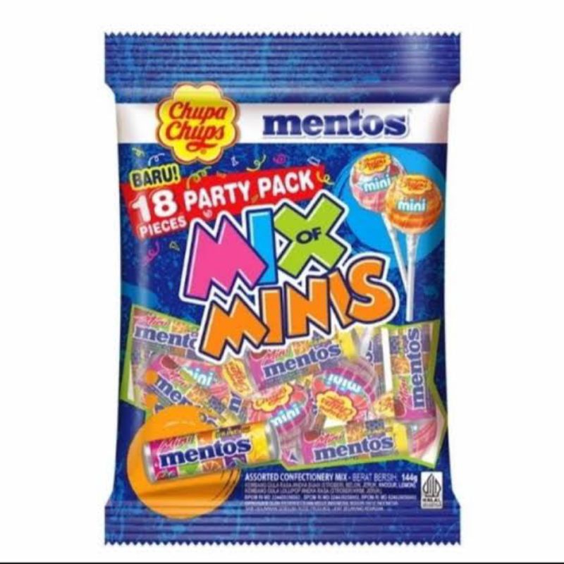 

Chupa Chups Mentos Mix of Minis Party Pack 144g Permen