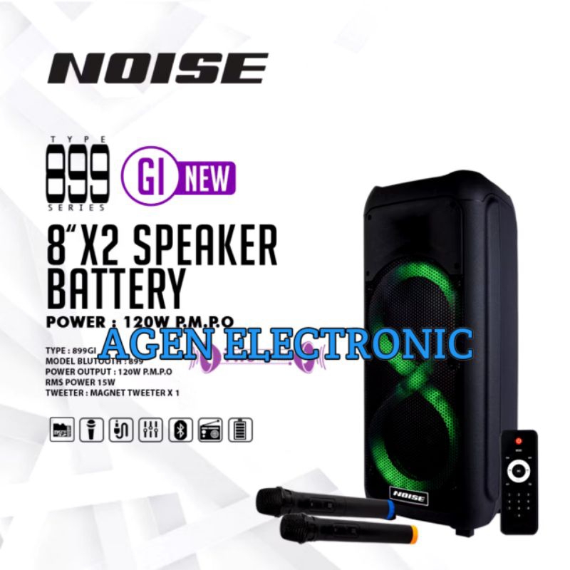 Speaker Portable Noise 899 Gi new Original Double Speaker 8inch