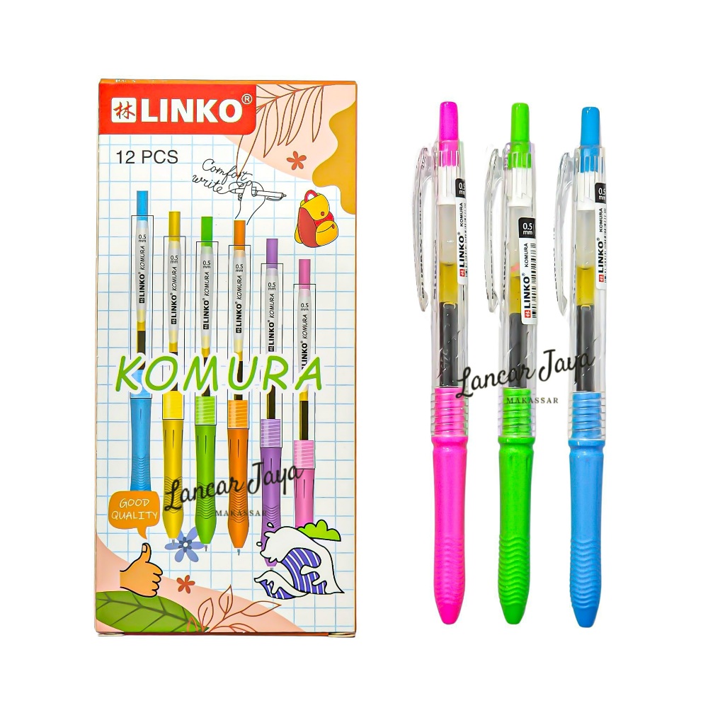 

1 LSN / 12 Pcs Gel Pen Linko Komura