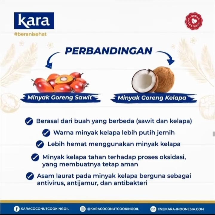 

Kara Minyak Goreng Kelapa 1 Liter Asam Laurat Tinggi