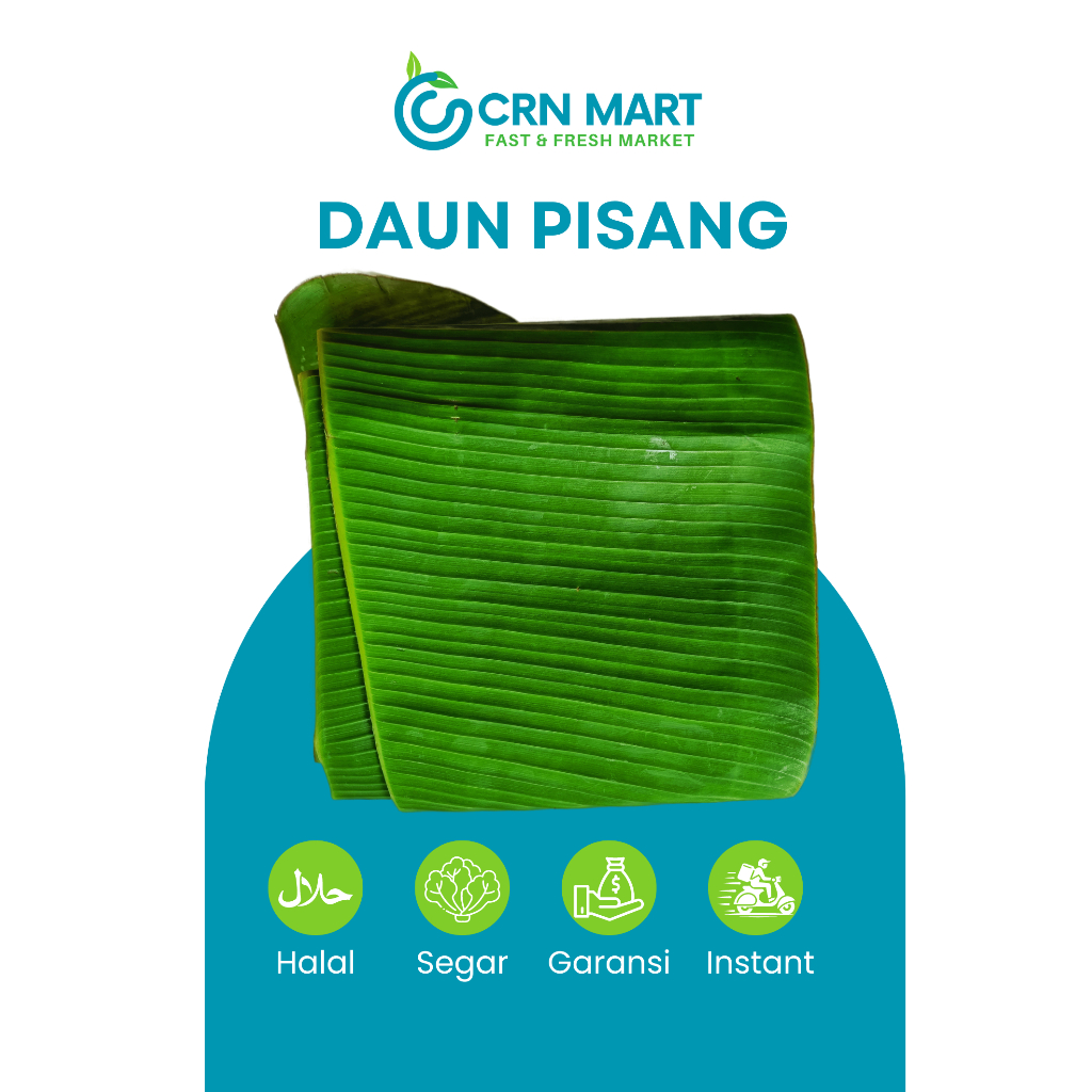 

CRN MART - Daun Pisang Segar/Sayuran Segar/Daun Pisang Fresh 1 Lipat Isi 2-3 Lembar