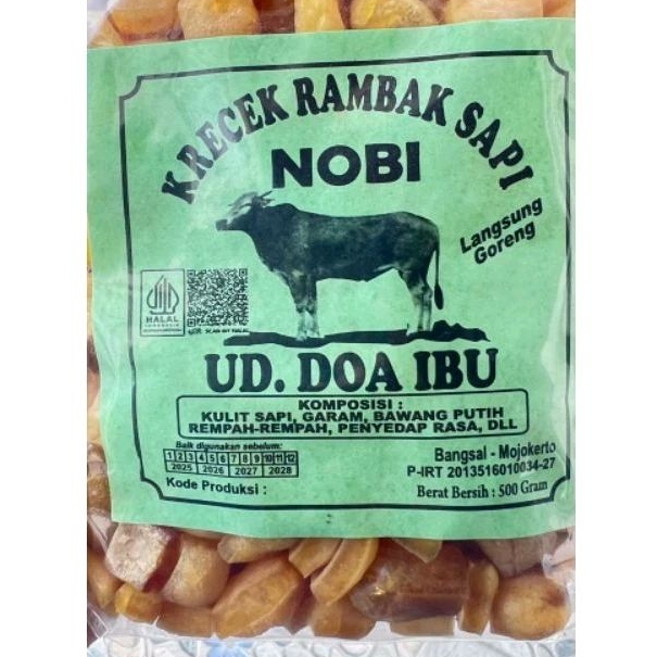 

kerupuk rambak kulit sapi dadu 500gr super krecek