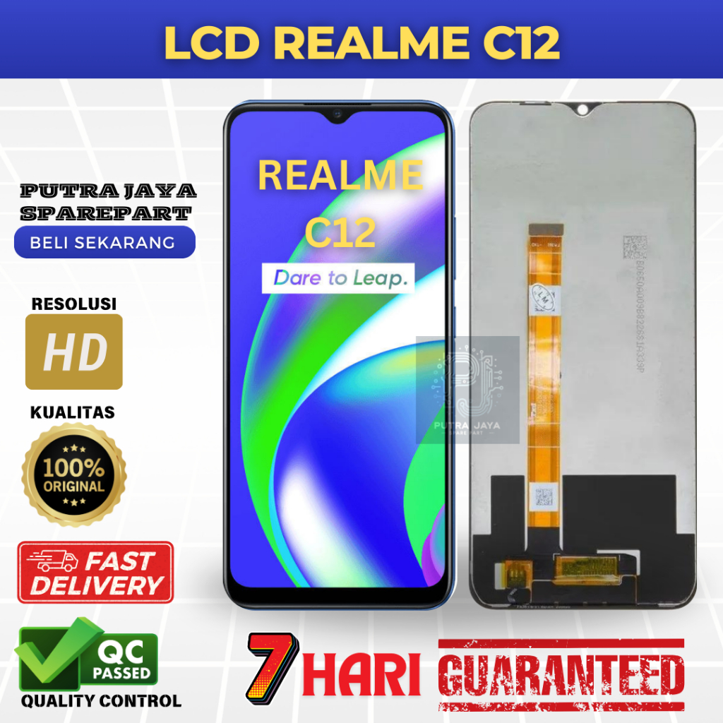 LCD TOUCHSCREEN REALME C12 RMX2189 / LCD REALME C12 ORIGINAL BERGARANSI