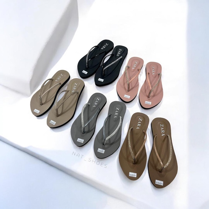 Sandal tali jepit wanita variasi terbaru mutiara ZR