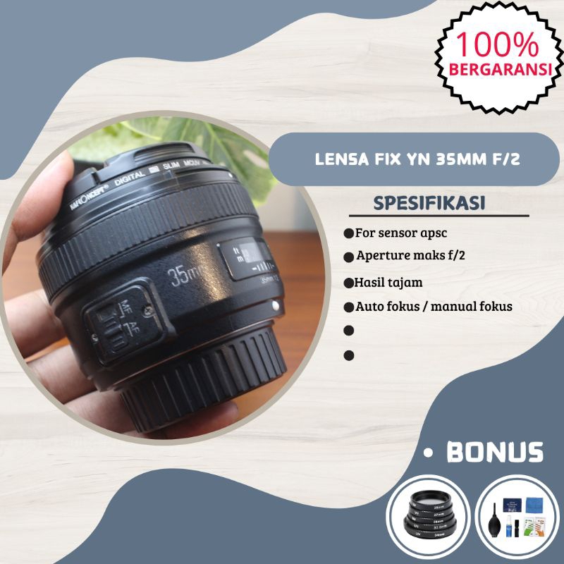 lensa fix 35mm f1.8 Yongnuo Canon nikon Lensa bokeh