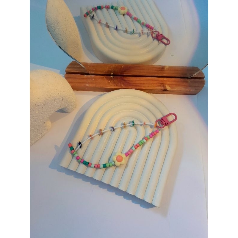 Gantungan Tas Manik Bunga Daisy|Gantungan kunci Aesthetic