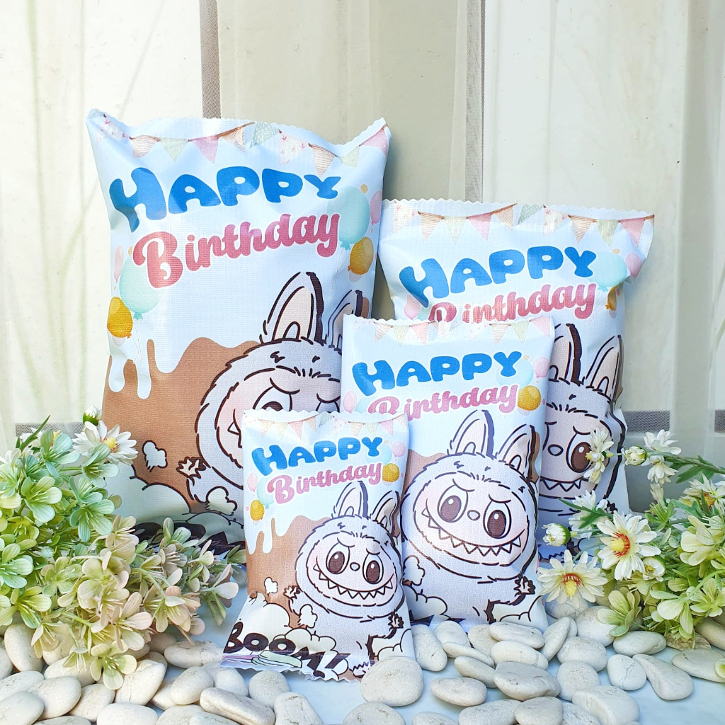 

Labubu Pouch Snack Vinyl Kemasan Snack Hampers Birthday Jumbo Souvenir Ulang Tahun Pesta Set Hadiah Gift Ulang tahun Anak Kids