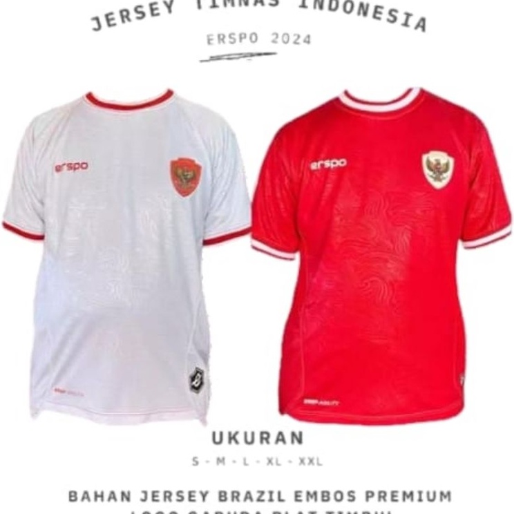 Model Favorit  JERSEY TIMNAS INDONESIA 224 JERSEY GRADE ORI ERSPO 224 JERSEY TIMNAS INDONESIA Jersey