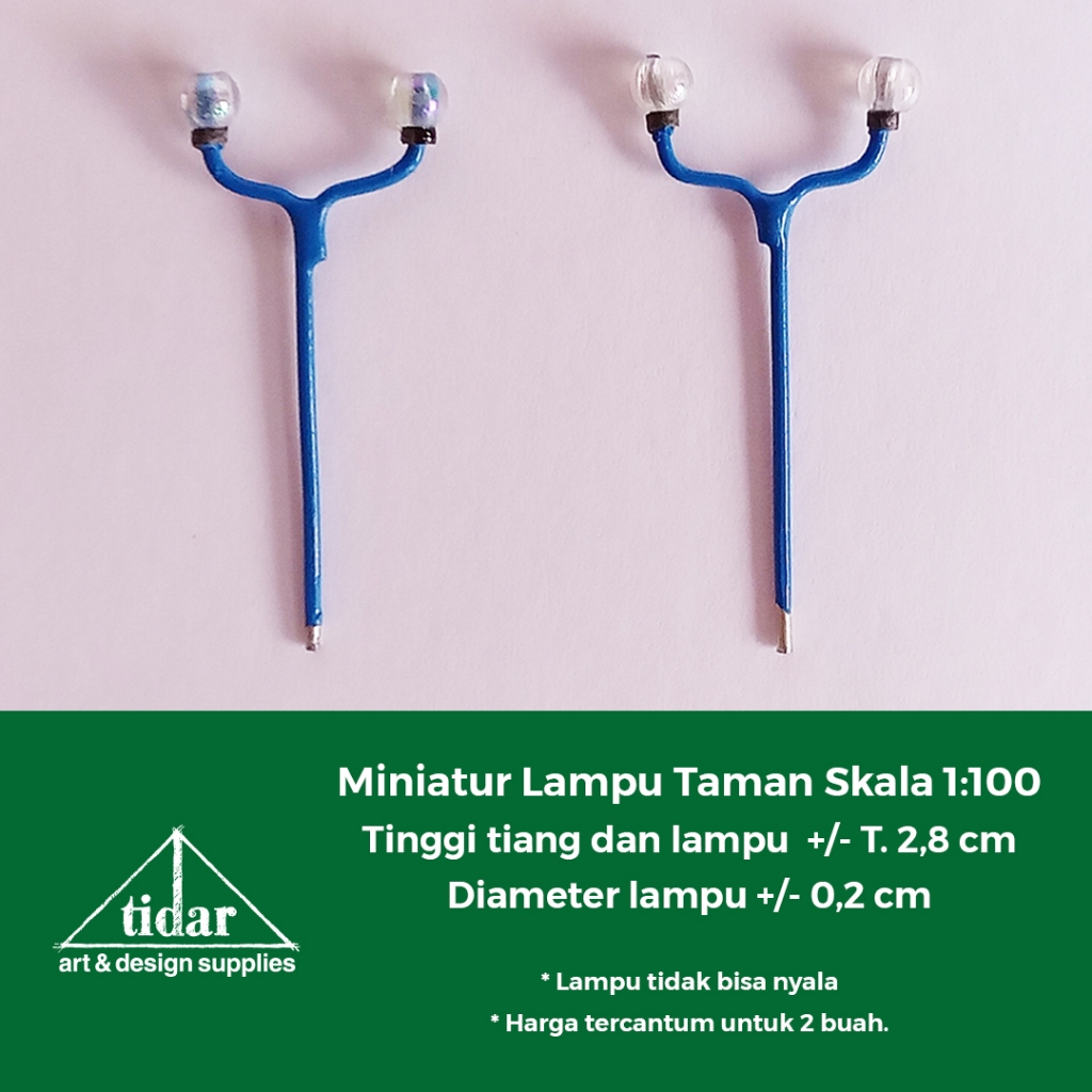 

[MR] MH - Miniatur Lampu Taman 2 Mata Skala 1:100 - Maket Lampu Hias
