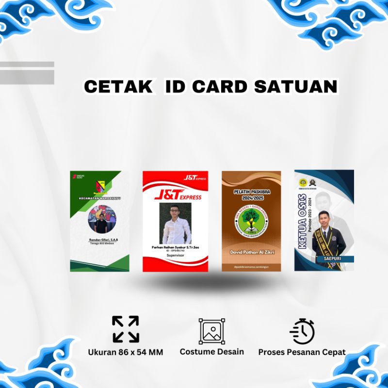 

ID Card PVC 2 Sisi Costume Desain Tanpa Minimal Order