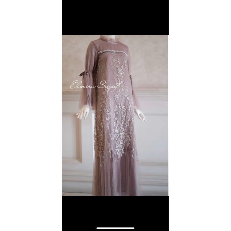 elmira sageef cassia dress blush purple preloved