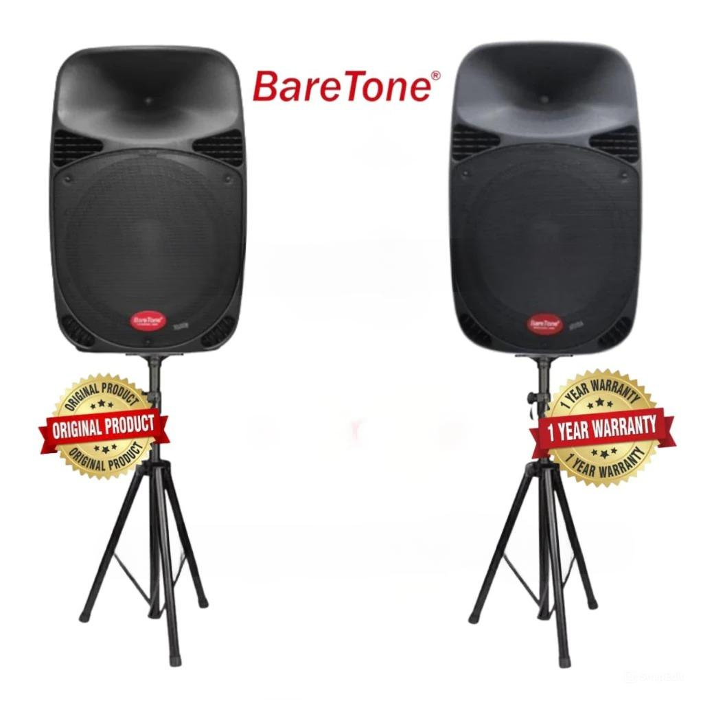 Paket speaker Aktif Pasif baretone 15 inch plus stand