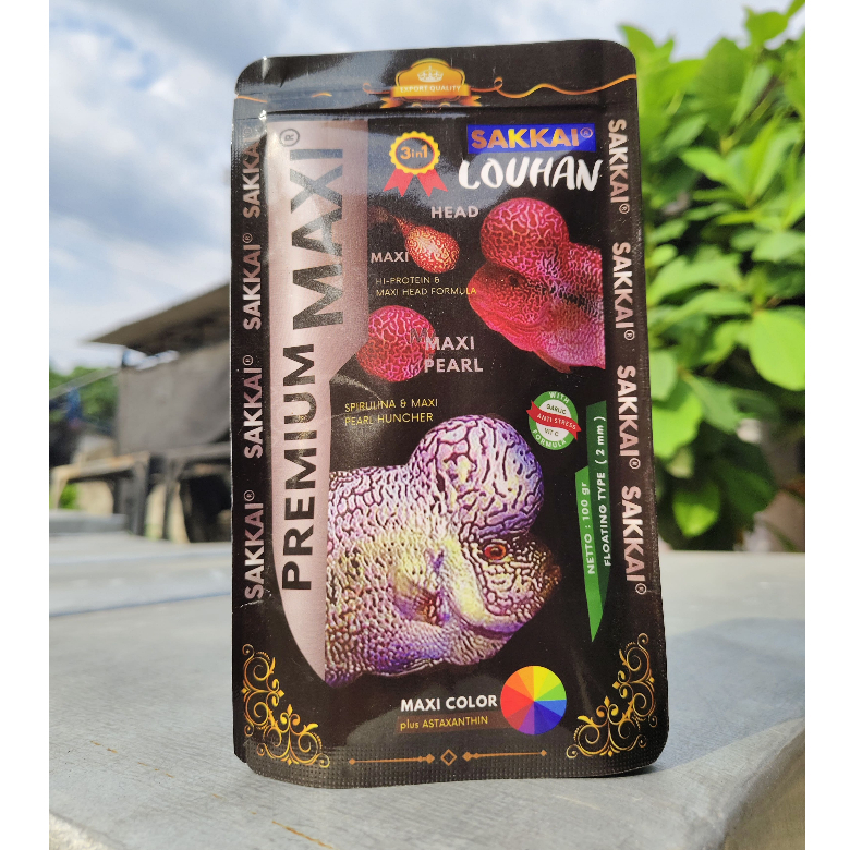 Pelet Sakkai Premium Maxi LOUHAN 100gr. Pakan Louhan/Pelet Louhan