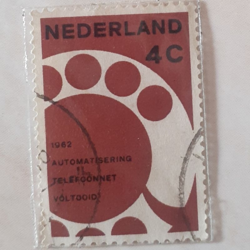 

Perangko Belanda Completion of Netherlands Automatic Telephone System (Telephone Dial) Tahun 1962