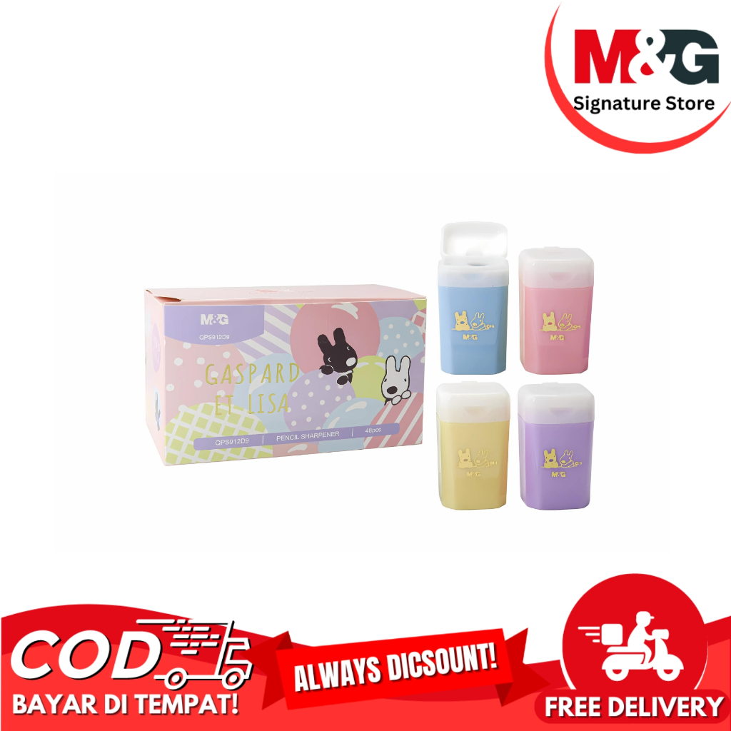 

Rautan Pensil M&G Gaspard et Lisa Single Hole Pencil Sharpener Peruncing Warna Pastel #QPS912D9