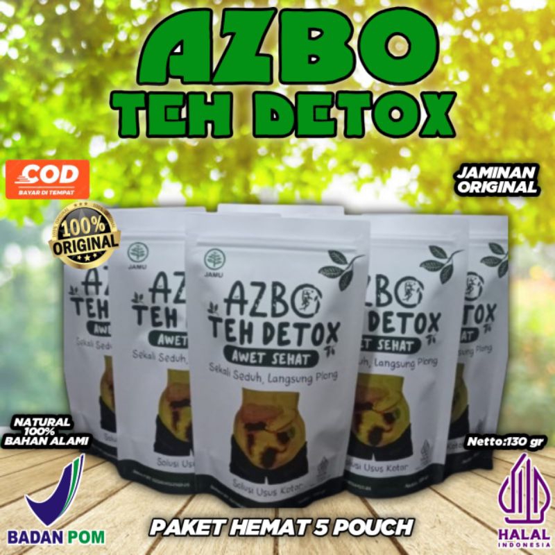 

RAMUAN TEH DEETOX AZBO PAKET 5POUCH SEKALI SEDUH LANGSUNG PLONG,TEH PEMBERSIH USUS & LAMBUNG TERBAIK & TERAMPUH