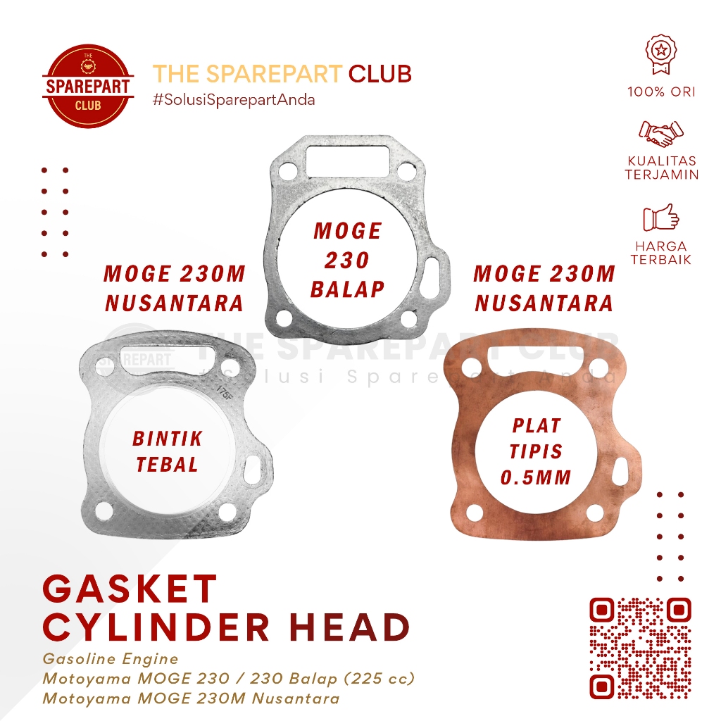 Packing Perpack Kop Engine Motoyama MOGE 230 Balap MOGE 230M 230 M Nusantara - Gasket Cylinder Head