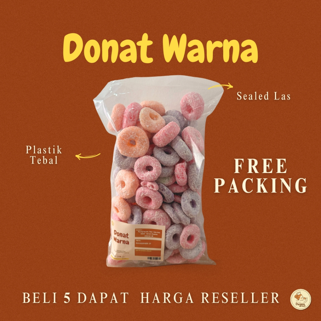 

DONAT WARNA/GABUS DONAT 250GR