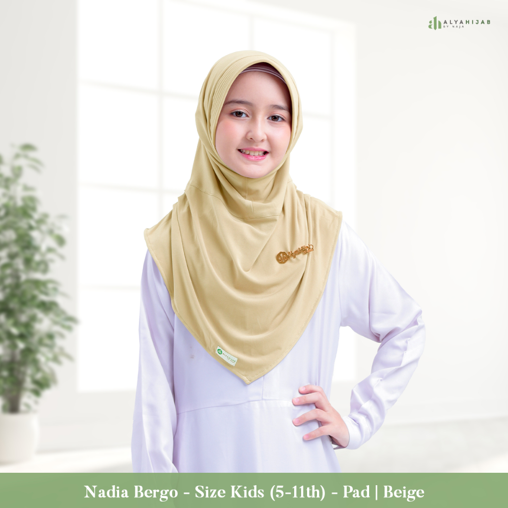 Nadia Bergo Kids Size 5-11th Jersey HQ - Alyahijab by Naja Bergo Instan Kids